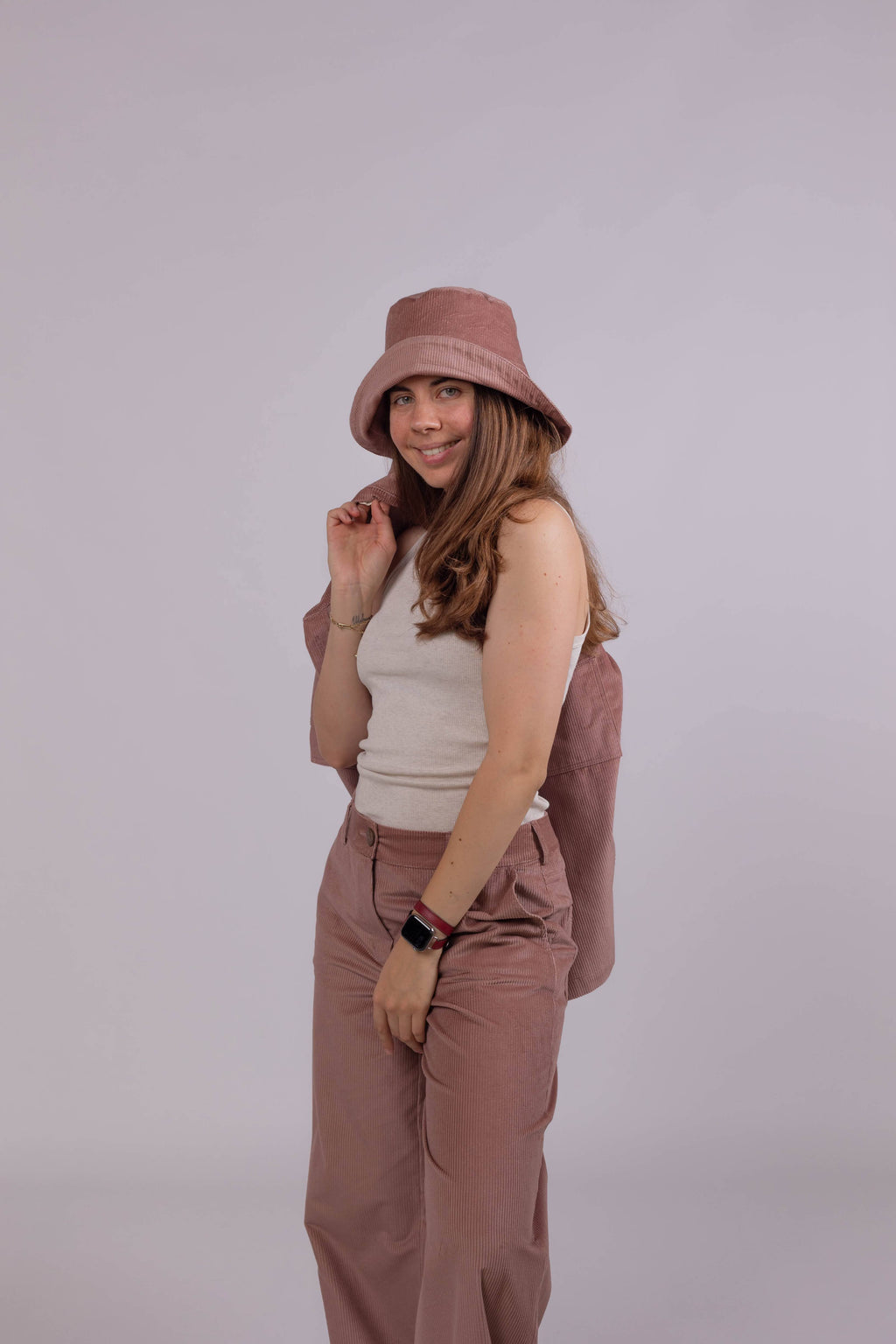 Corduroy bucket hat women, modern panama hat for fall and spring