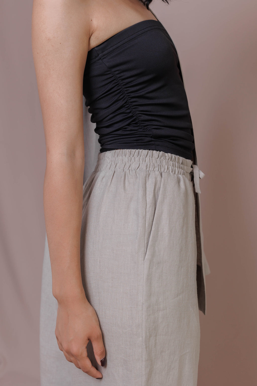 Wide-leg Pants • 100% Stonewashed Linen • Grey