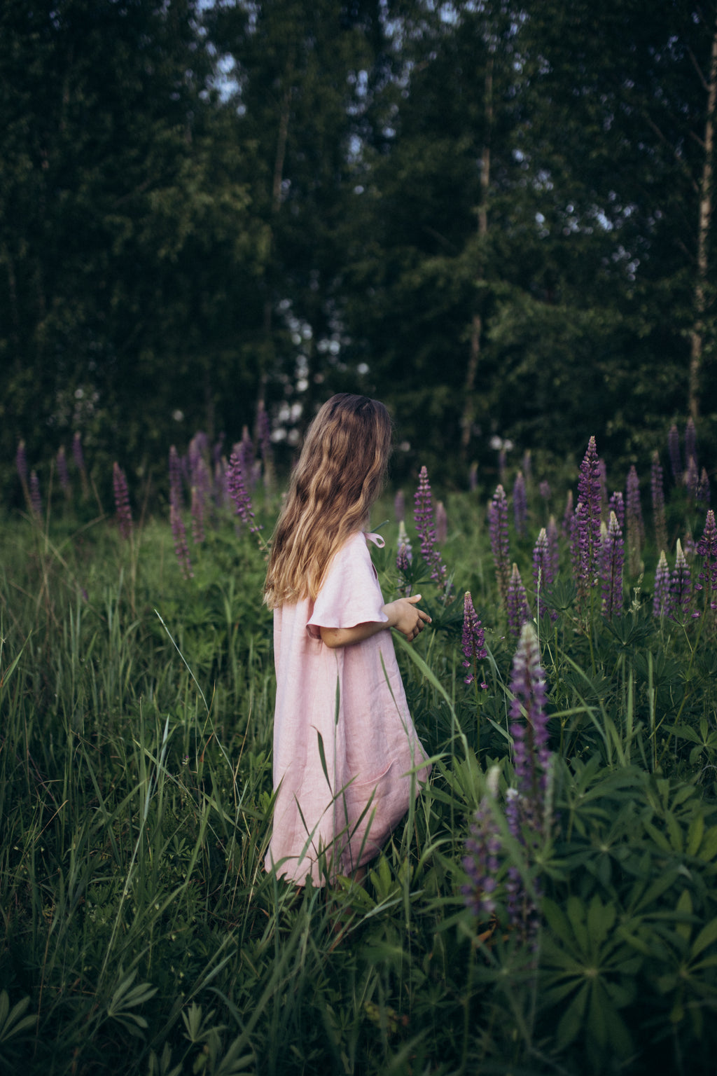 Girl’s Dress • 100% Linen • Pink