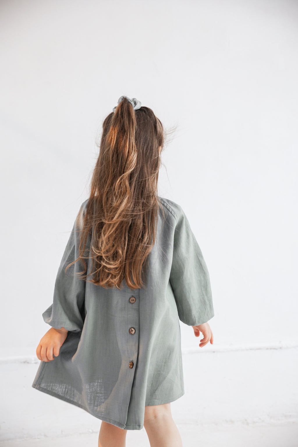 Girl’s Dress • 100% Nettle Fabric • Sage Green
