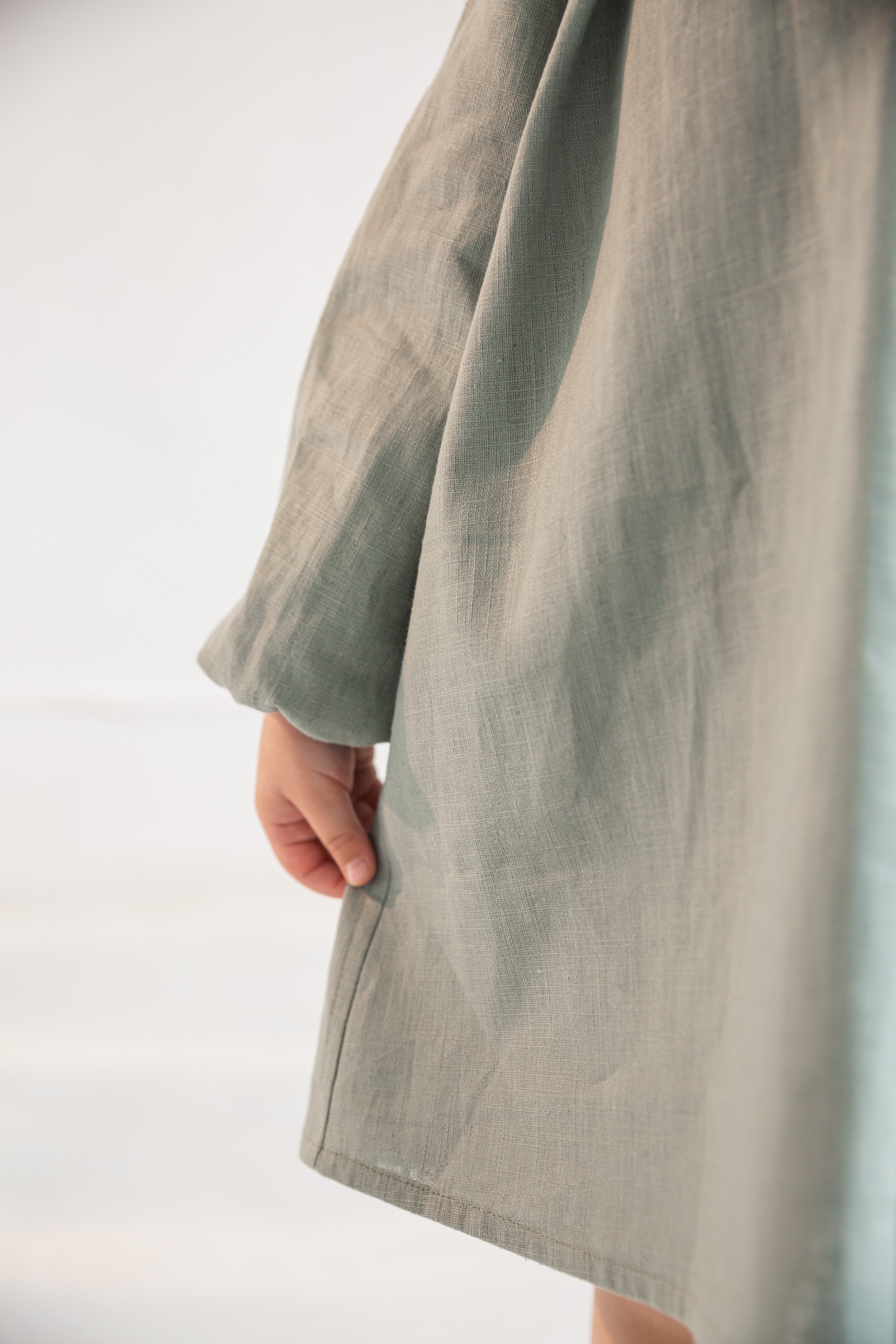 Girl’s Dress • 100% Nettle Fabric • Sage Green