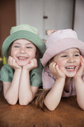 Lightweight kids sunhat made from natural linen fabric