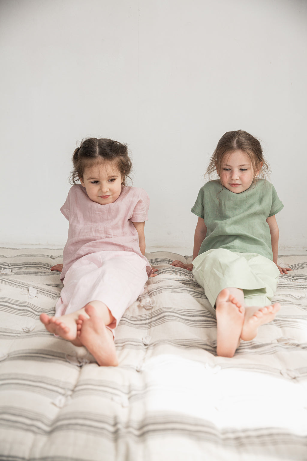 Handmade eco-friendly pants for kids, ideal for family walks and casual wear.