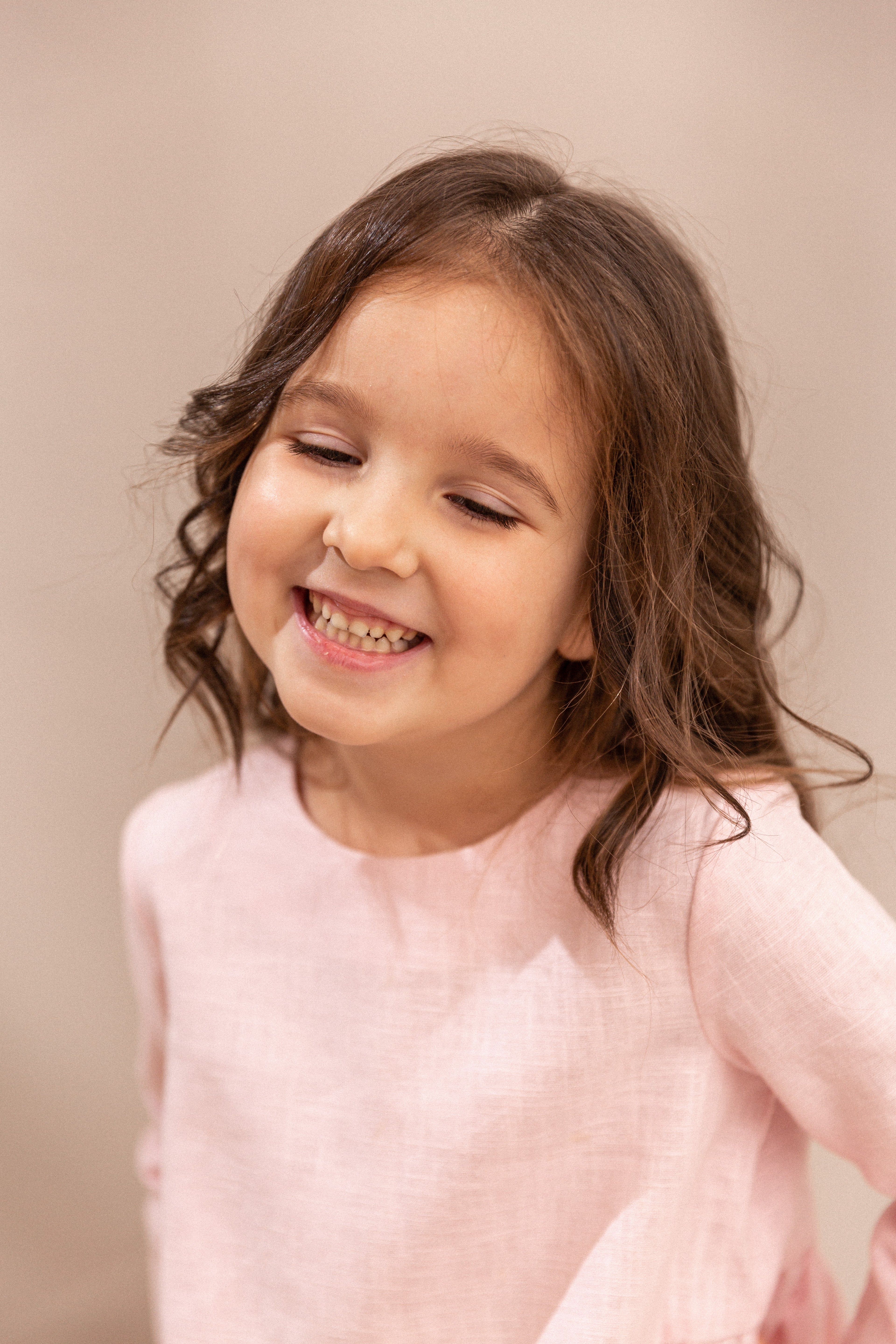 Girl’s Dress • 100% Nettle Fabric • Pink