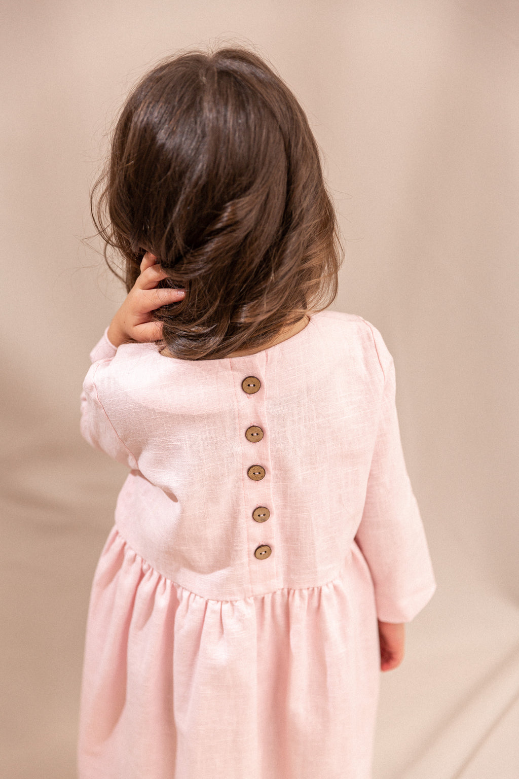 Girl’s Dress • 100% Nettle Fabric • Pink