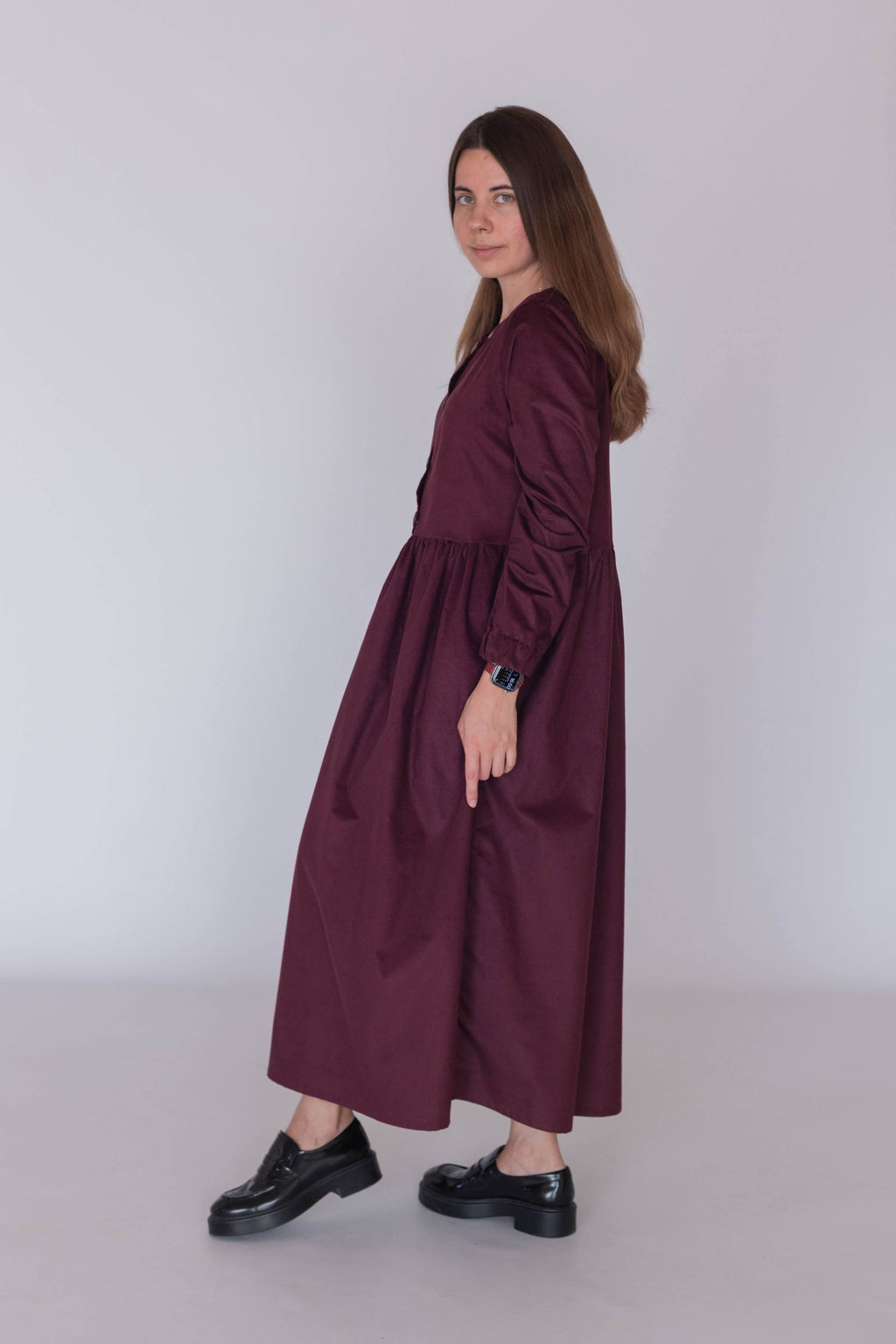 Soft micro corduroy dress in 100% cotton for everyday wear