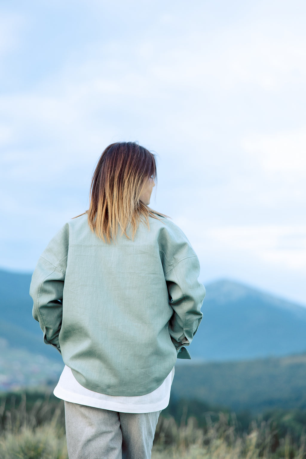 Lightweight women jacket from 100% nettle fabric, sustainable fashion